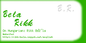 bela rikk business card